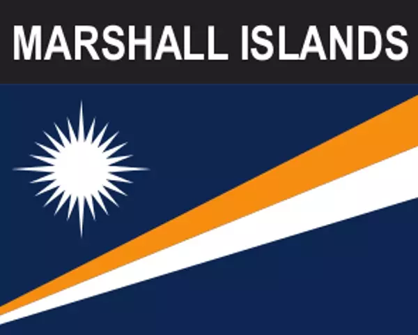 Flaggenaufkleber Marshallinseln