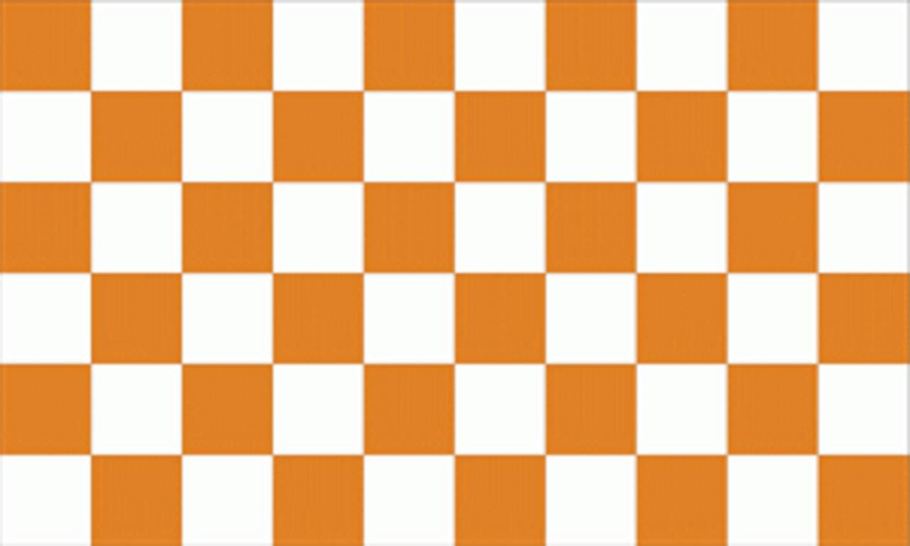 Flagge Karo Orange Weiß 80 g/m²