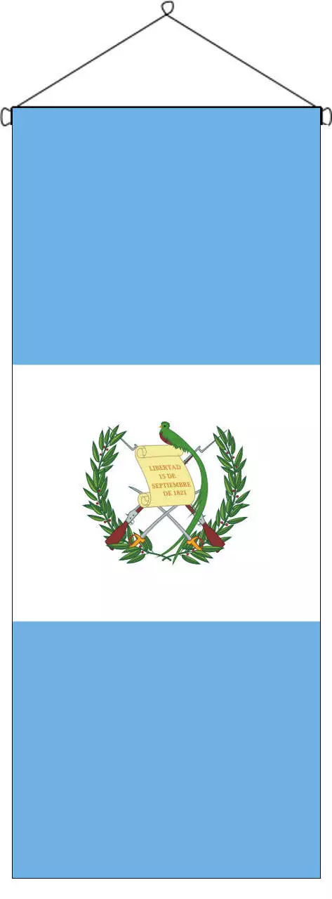 Flaggenbanner Guatemala mit Wappen