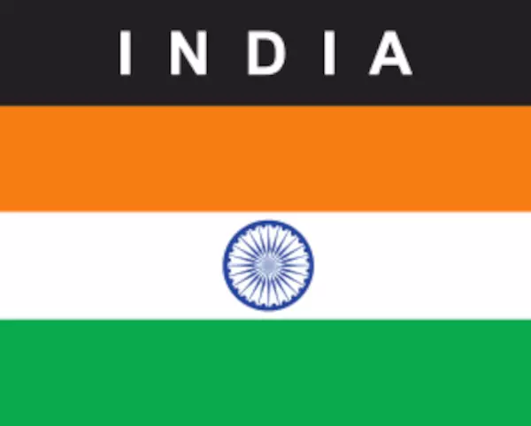 Flaggenaufkleber Indien