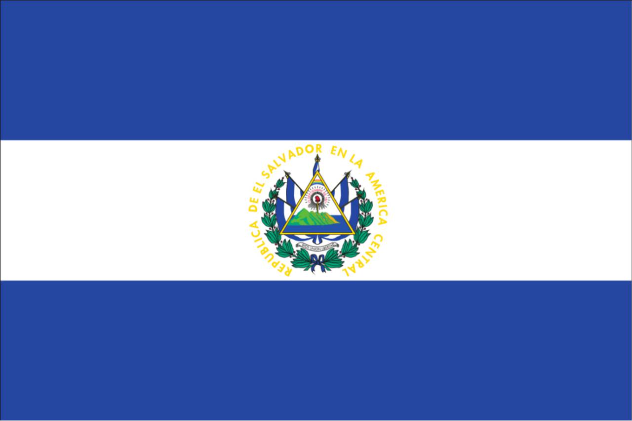 Flagge El Salvador mit Wappen 80 g/m²