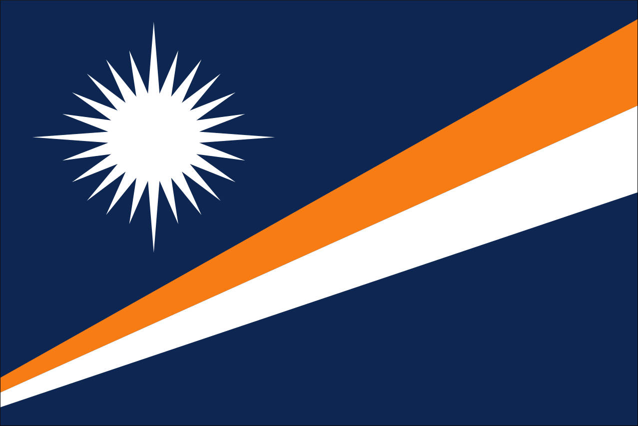 Tischflagge Marshallinseln