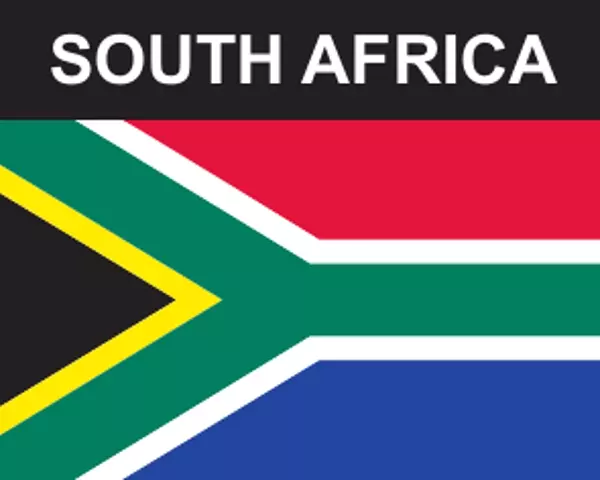 Flaggenaufkleber Südafrika