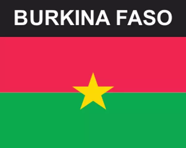 Flaggenaufkleber Burkina Faso