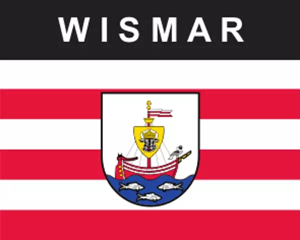 Flaggenaufkleber Wismar