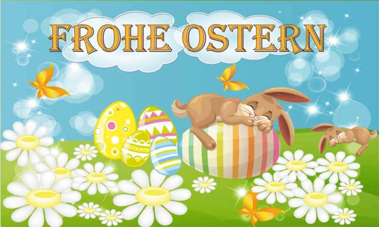 Frohe Ostern Flagge