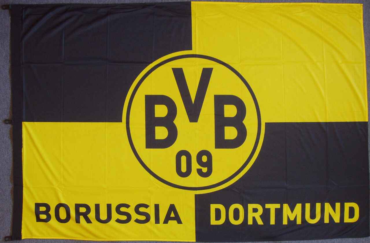 Borussia Dortmund Hissflagge Karo
