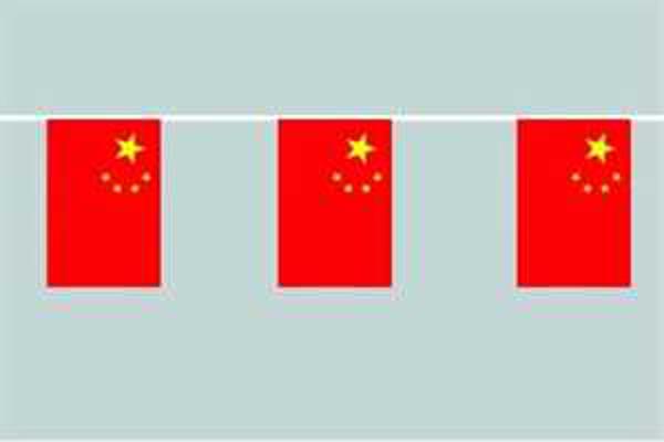 Flaggenkette China 6 m 8 Flaggen
