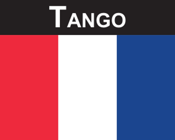 Flaggenaufkleber Tango