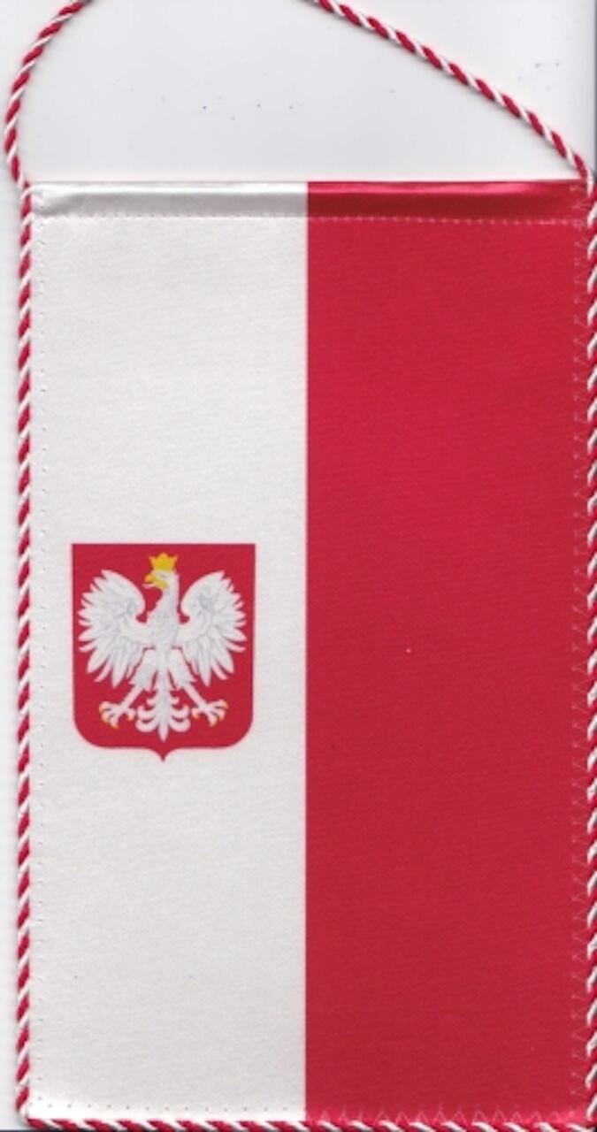Tischbanner Polen mit Wappen Foto
