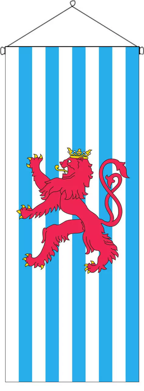 Flaggenbanner Luxemburg mit rotem Löwen