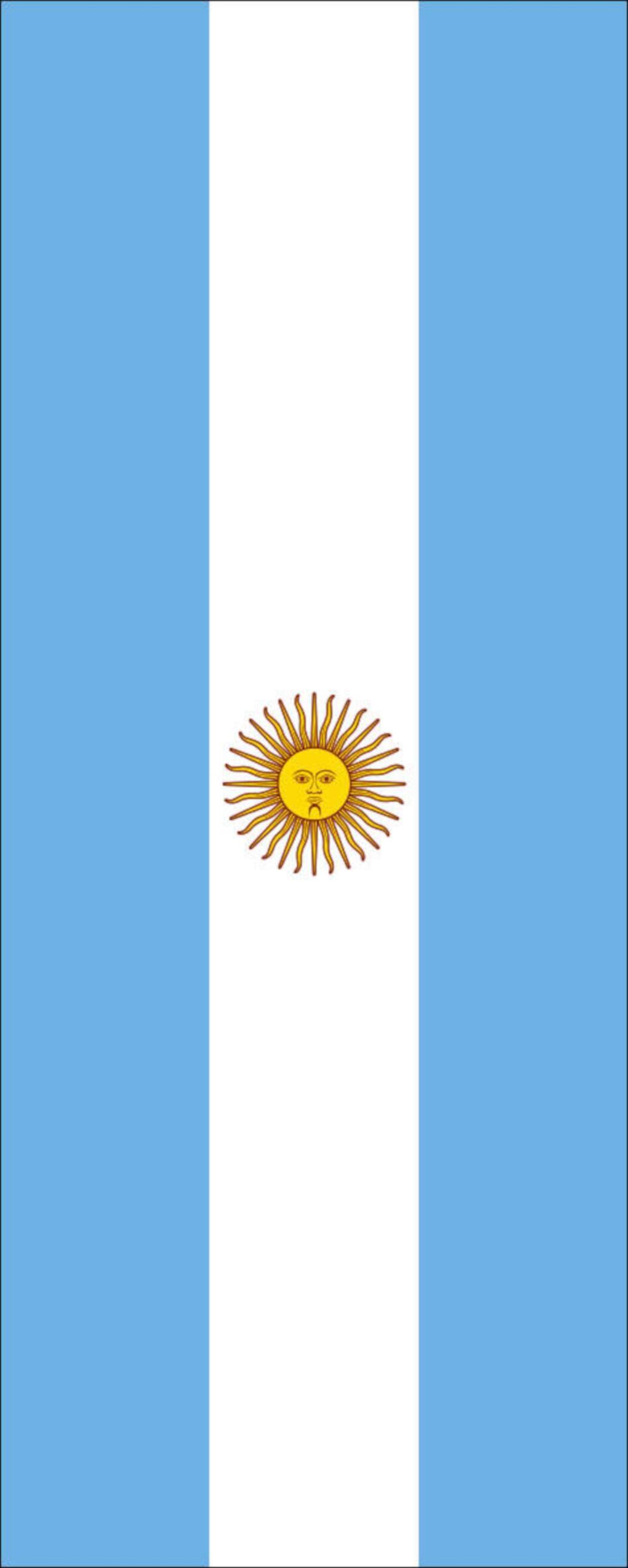 Flagge Argentinien mit Wappen