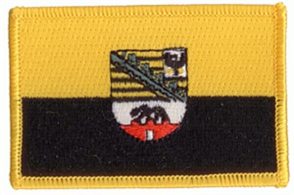 Flaggenaufnäher Sachsen-Anhalt mit Wappen