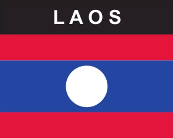 Flaggenaufkleber Laos