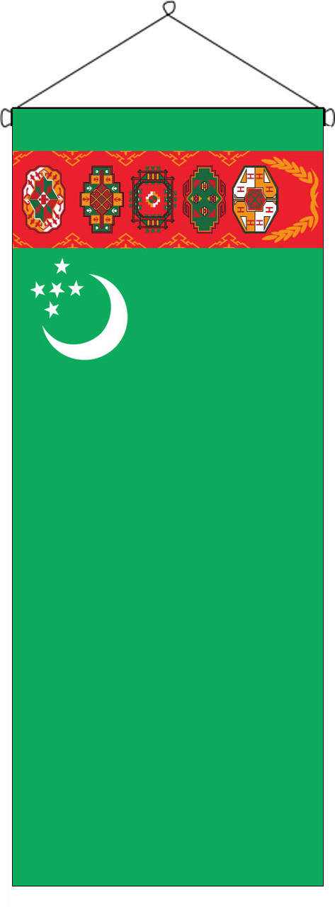 Flaggenbanner Turkmenistan
