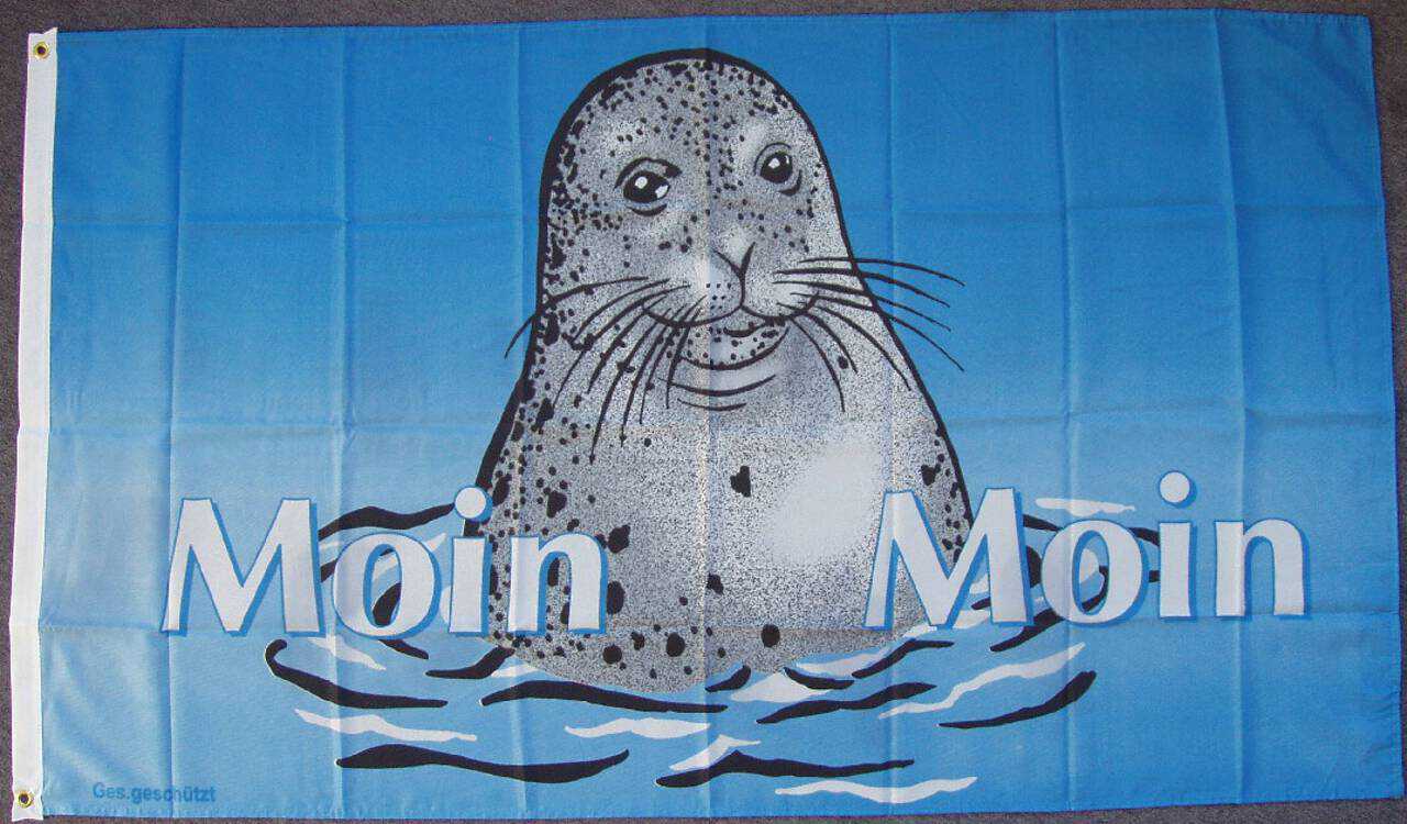 Flagge Moin Moin Seehund 80 g/m²
