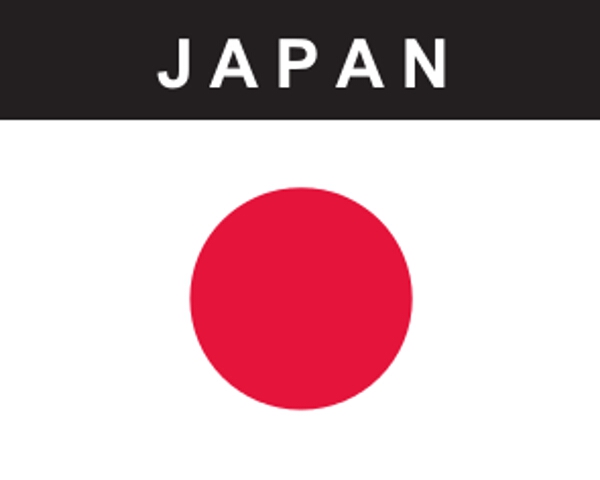 Flaggenaufkleber Japan