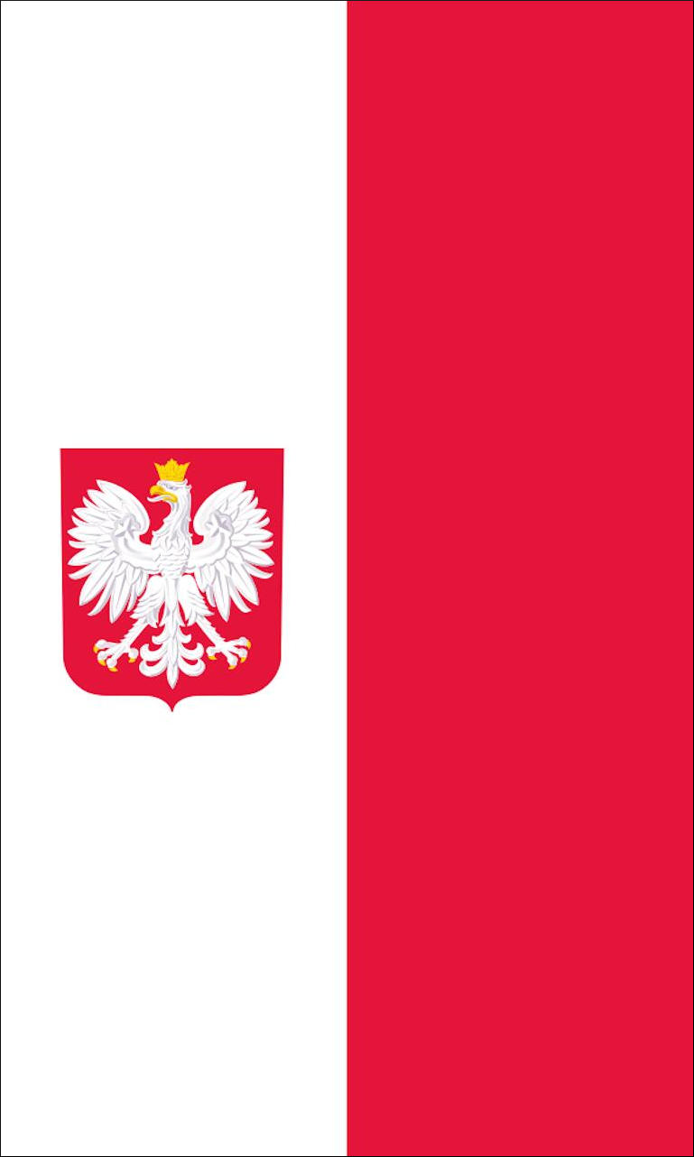 Tischbanner Polen mit Wappen