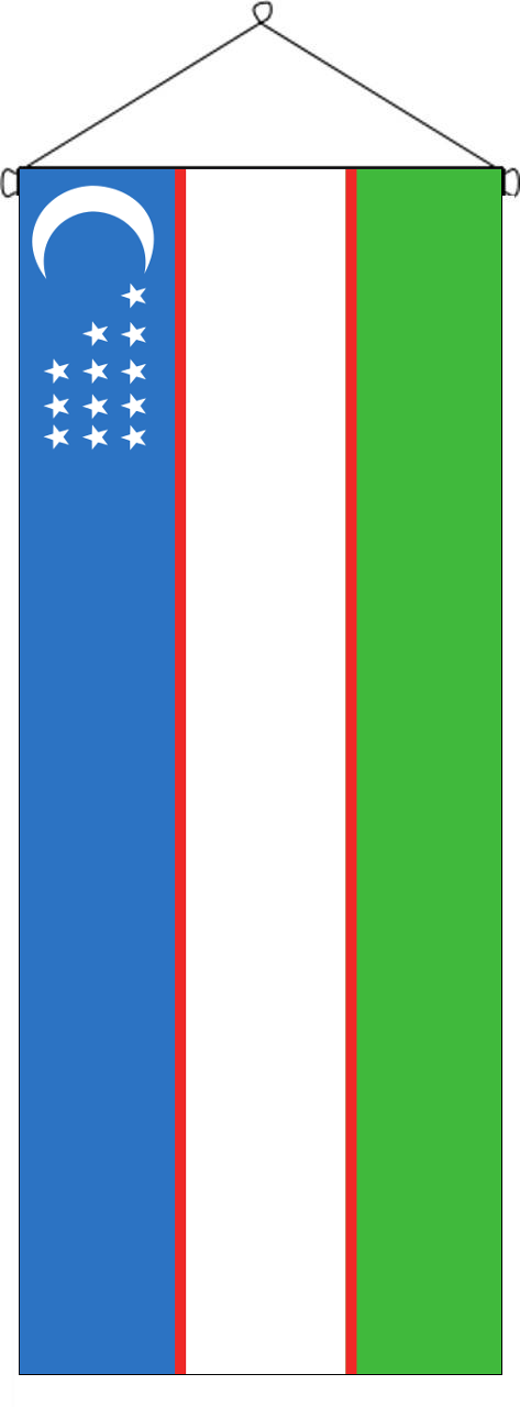 Flaggenbanner Usbekistan