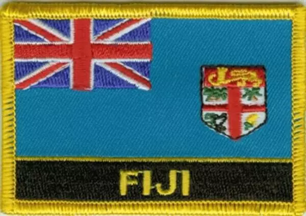 Flaggenaufnäher Fidschi mit Schrift