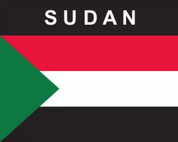 Flaggenaufkleber Sudan