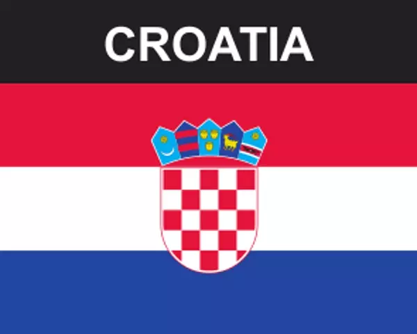 Flaggenaufkleber Kroatien
