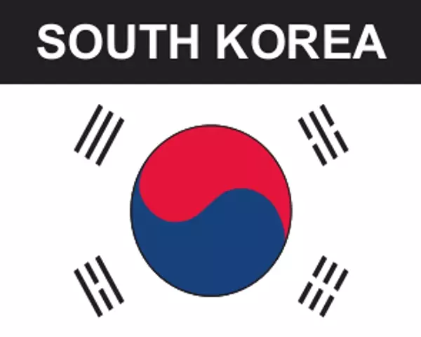 Flaggenaufkleber Südkorea