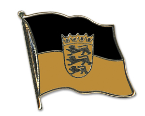 Flaggenpin Baden-Württemberg mit Wappen