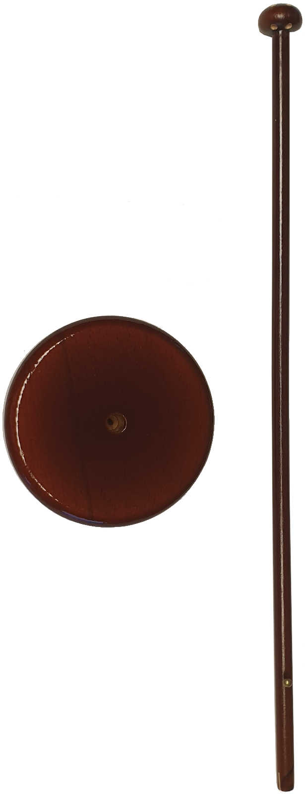 Tischflaggenständer Holz Farbe Mahagoni Fuß glatt zweiteilig