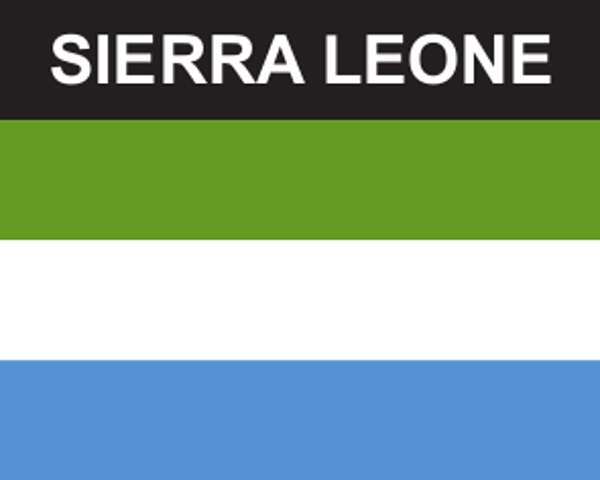 Flaggenaufkleber Sierra Leone
