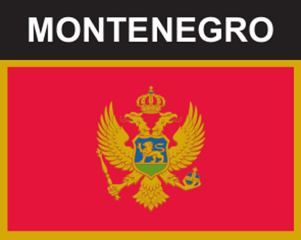 Flaggenaufkleber Montenegro
