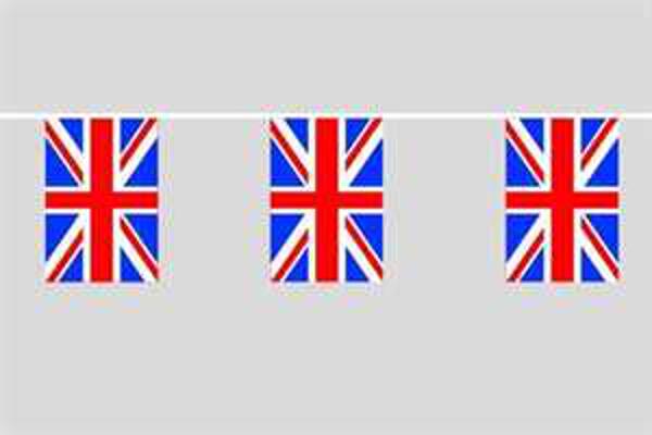 Flaggenkette Großbritannien 6 m 8 Flaggen