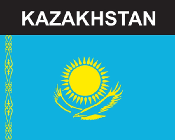 Flaggenaufkleber Kasachstan