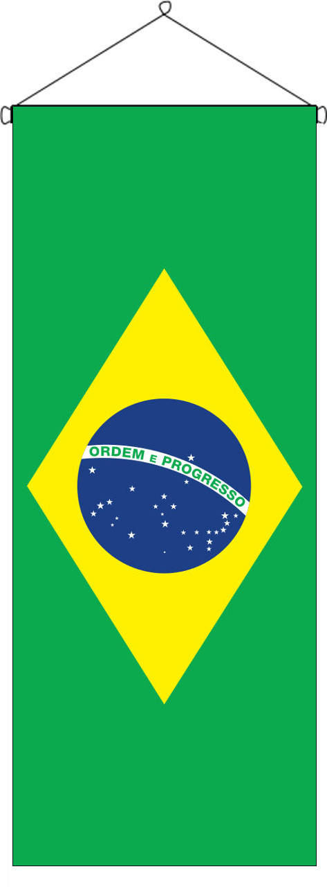 Flaggenbanner Brasilien 160 g/m² Hochformat