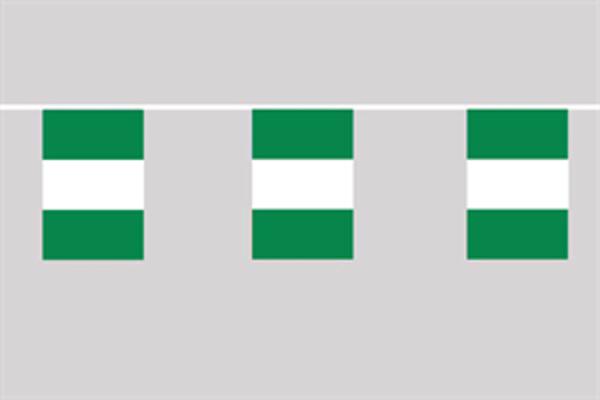 Flaggenkette Nigeria 6 m 8 Flaggen