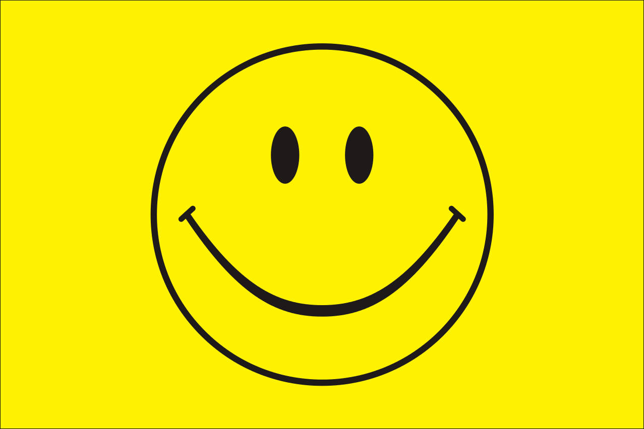 Flagge Smiley 160 g/m² Querformat