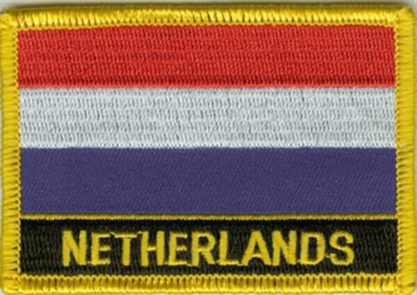 Flaggenaufnäher Niederlande mit Schrift