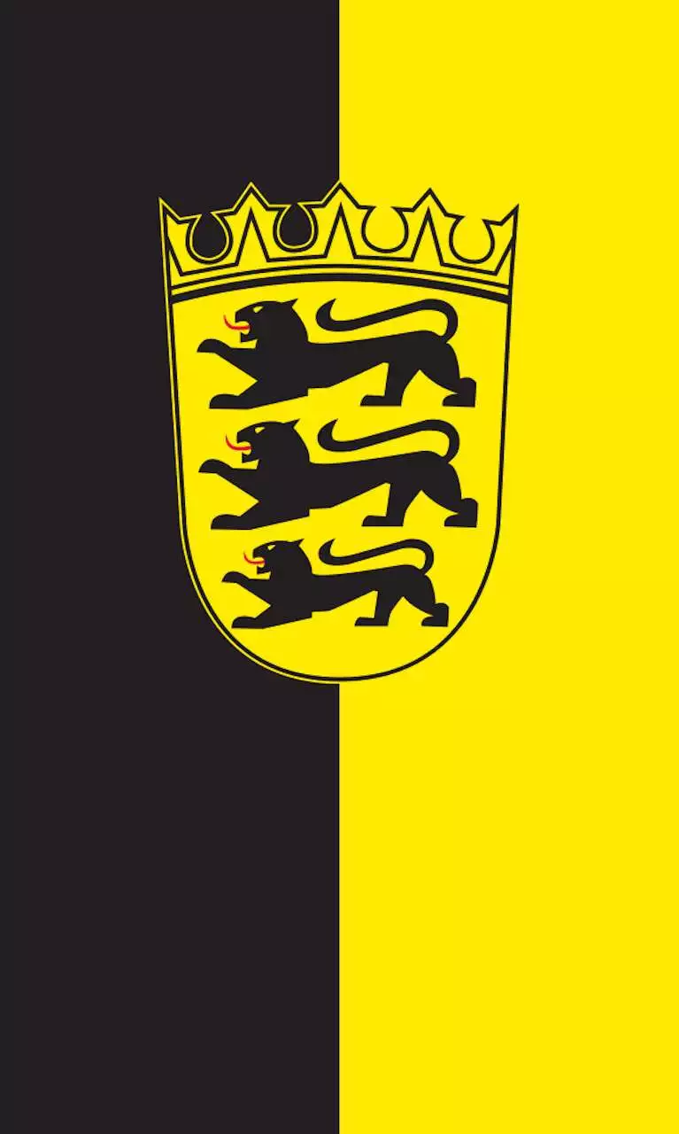 Tischbanner Baden-Württemberg mit Wappen