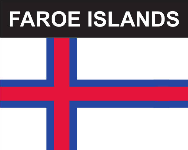 Flaggenaufkleber Färöer Inseln