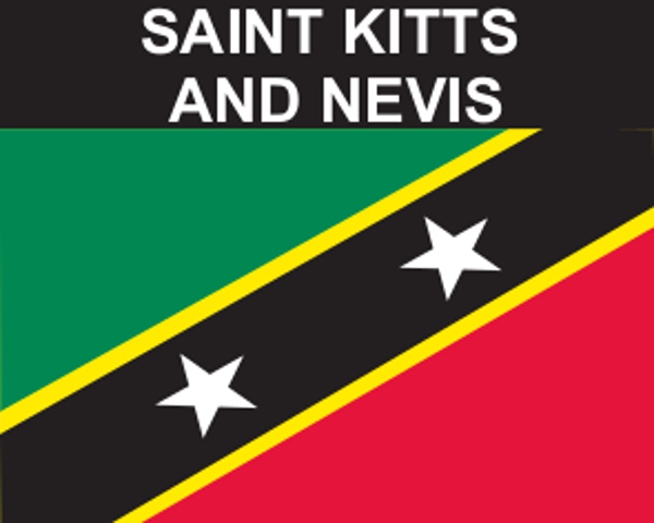 Flaggenaufkleber St. Kitts und Nevis