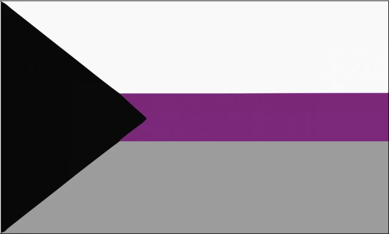 Die demisexuelle Flagge, ein stolzes Symbol für Menschen, die sich als demisexuell identifizieren, ein Ausdruck der Diversität und Identität.
