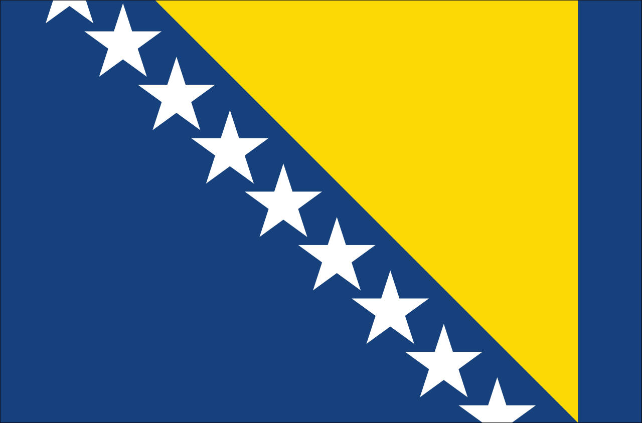 Flagge Bosnien-Herzegowina 80 g/m² ca. 30 x 45 cm