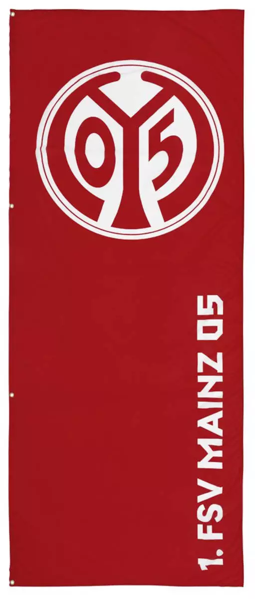 Die 1. FSV Mainz 05 Logo Hissflagge im Hochformat ist ein unverzichtbares Accessoire für alle treuen Fans des Vereins. Mit diesem hochwertigen Flaggenbanner können Sie Ihre Vereinsliebe stolz zur Schau stellen.
