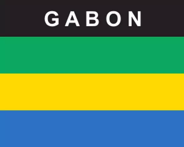 Flaggenaufkleber Gabun