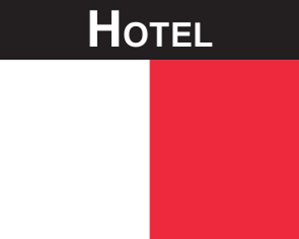 Flaggenaufkleber Hotel