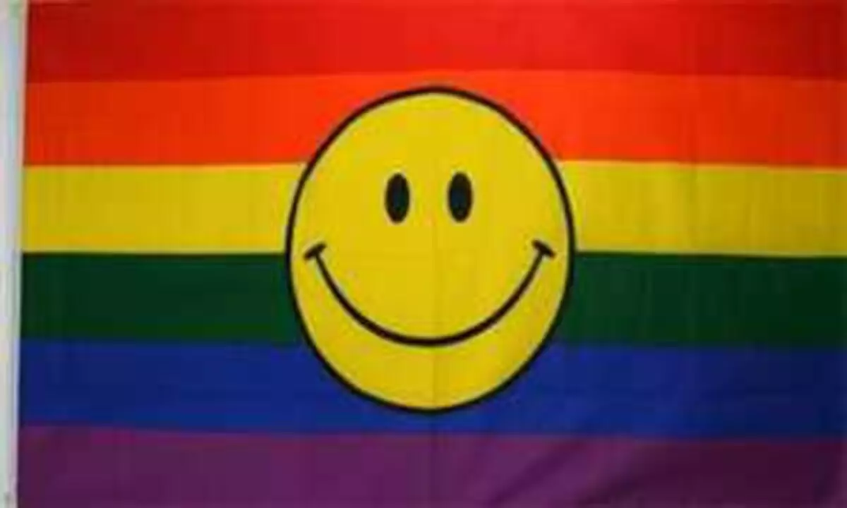 Flagge Regenbogen Smiley