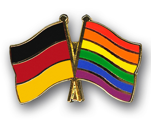Freundschaftspin Deutschland Regenbogen