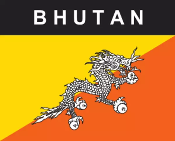 Flaggenaufkleber Bhutan