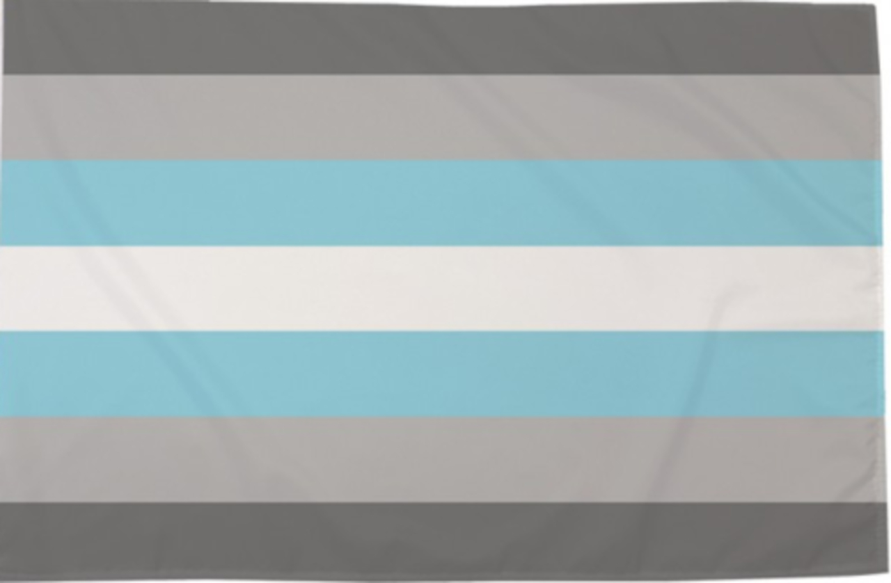 Die Demiboy Flagge, ein stolzes Symbol für Menschen, die sich als Demiboys identifizieren, eine Botschaft der Anerkennung und Vielfalt.