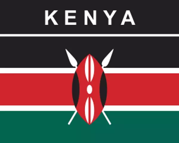 Flaggenaufkleber Kenia